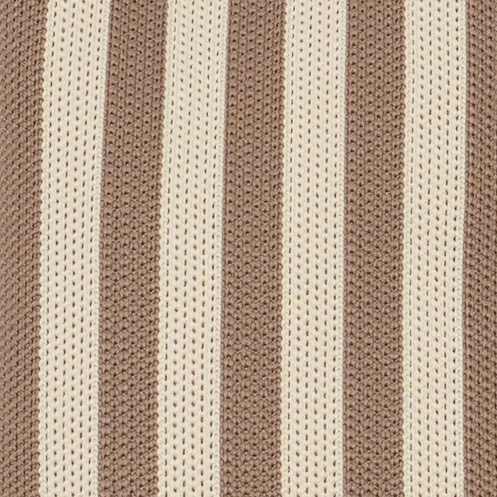 LOT83 Gestrickte Handytasche mit Druckknopf - Beige & Creme 