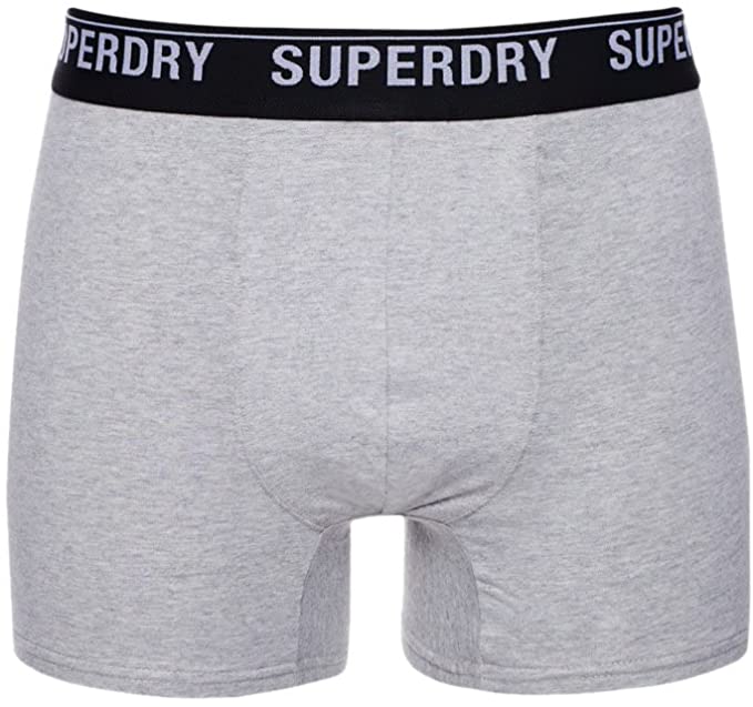 Superdry Boxer Unterhosen 3er Pack - Schwarz, Orange & Grau