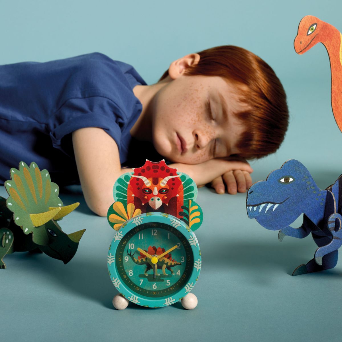 DD00404-Wecker-Dinosaurier-2 Djeco Kinder Wecker Uhr - Dinosaurier