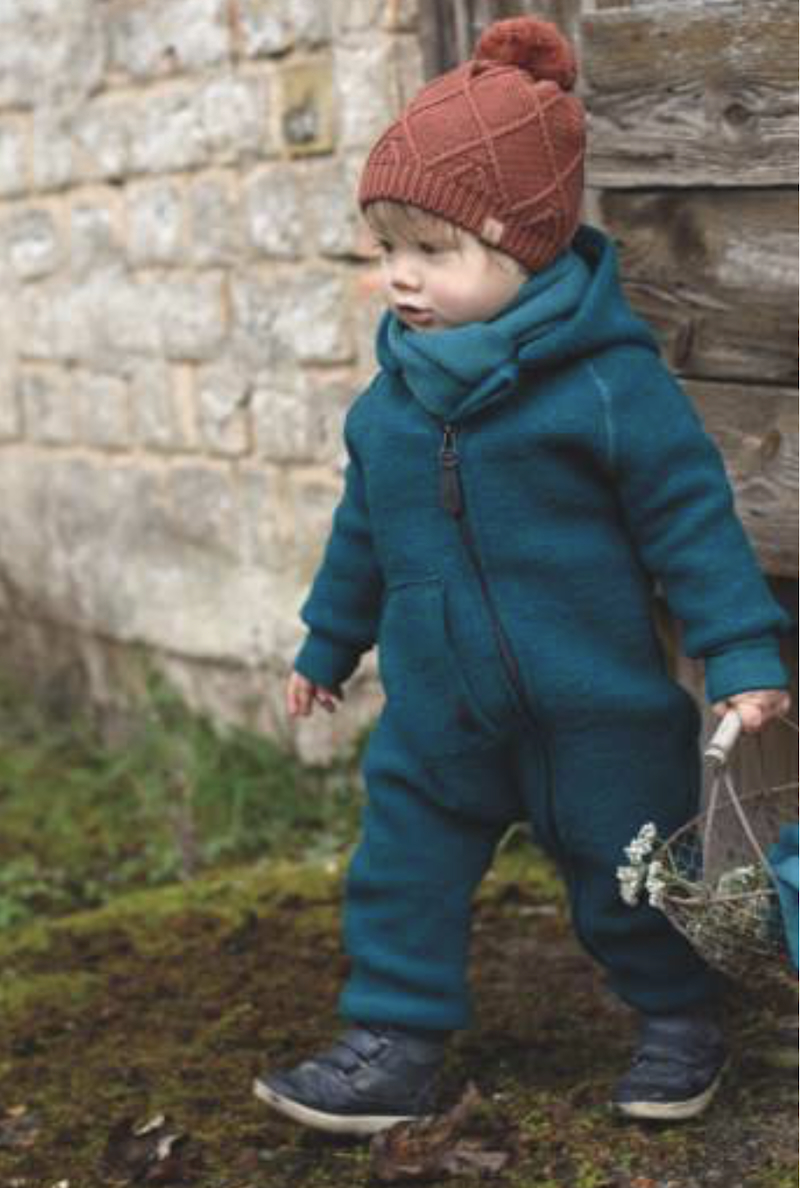 Pure Pure Wollwalk Overall mit Kapuze in Petrol Wintergrün Pure Pure Wollwalk Overall mit Kapuze in Petrol Wintergrün