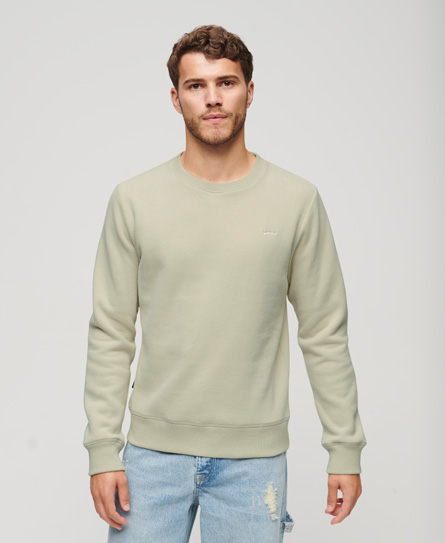 Superdry Herren Sweatshirt mit Rundhals in Beige mit Logo
