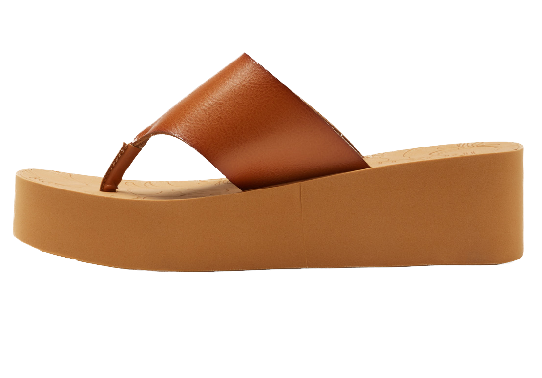 arjl101150_roxy-p_tan_frt3 Roxy Sunset Dreams Flip Flop Plateau Sandalen in Tan