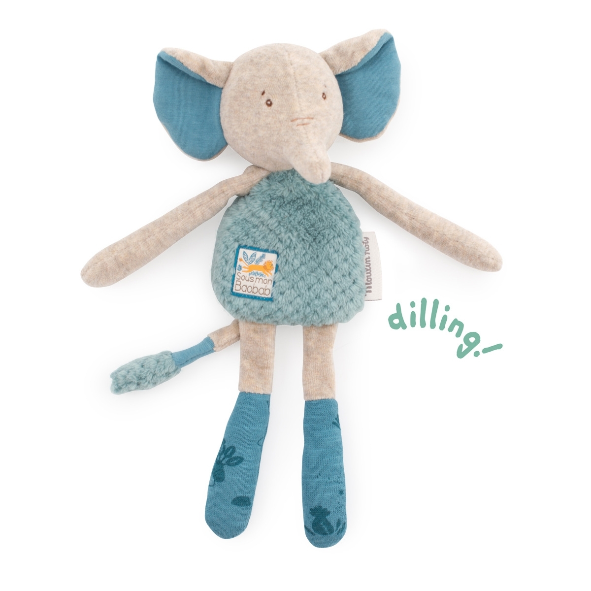Moulin Roty Stofftier Rasseln - Löwe, Giraffe oder Elefant