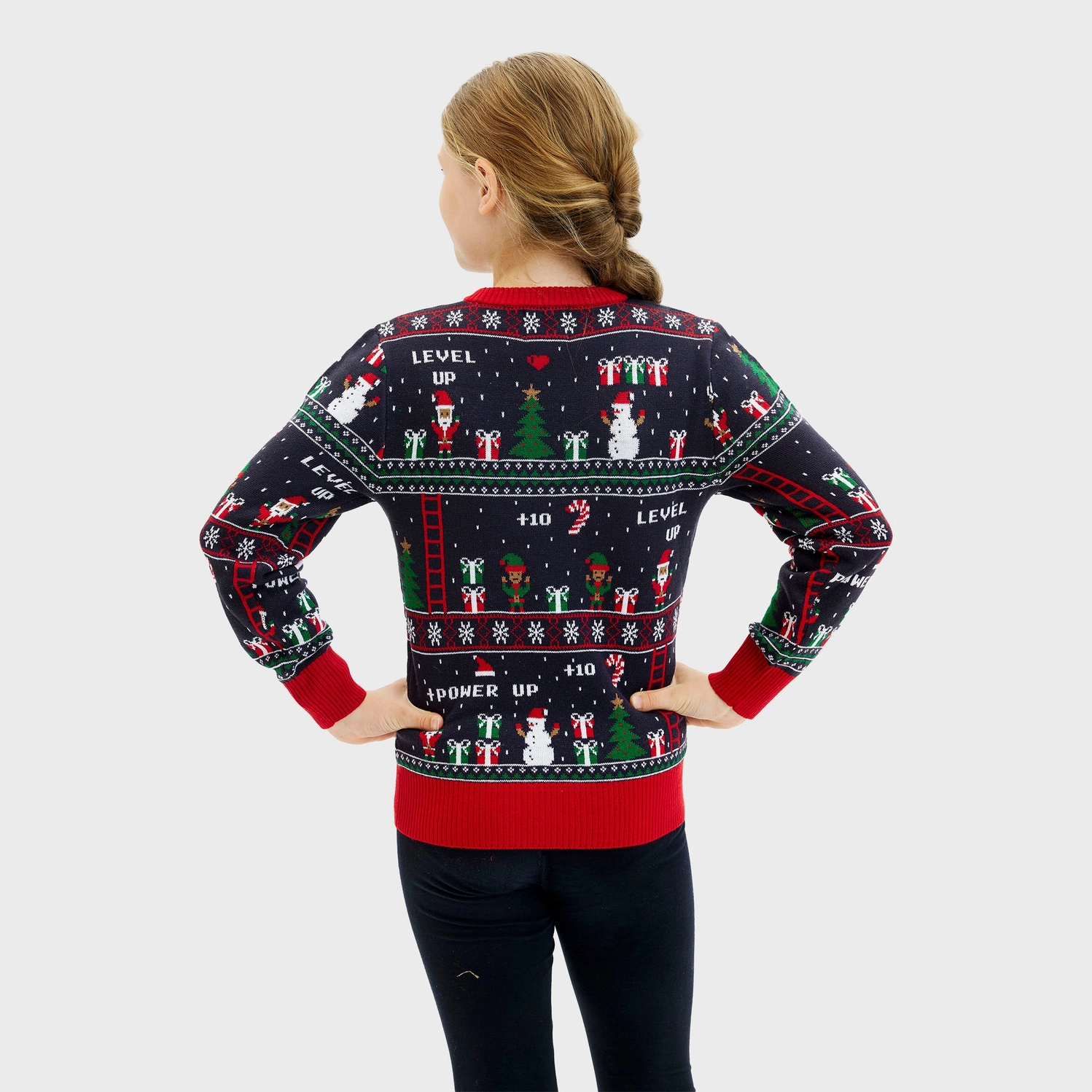 Christmas Sweater Unisex Weihnachtspullover - Vintage Gamer in Navy 