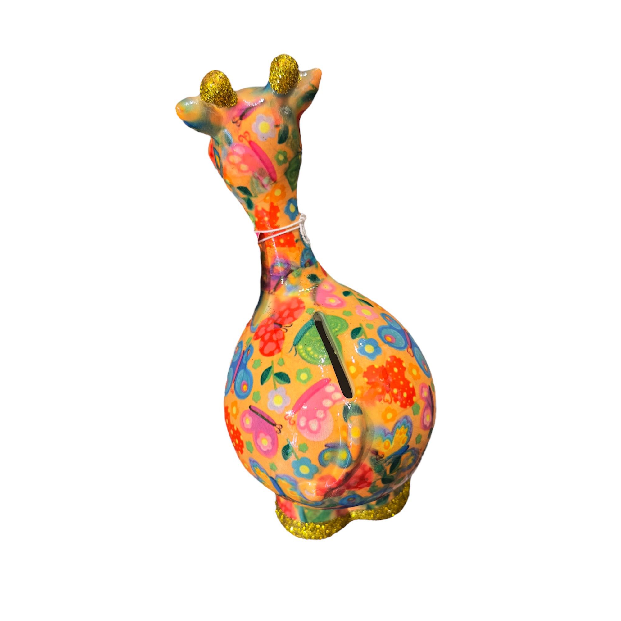 Pomme Pidou Spardose Giraffe - Orange Schmetterlinge Pomme Pidou Spardose Giraffe - Orange Schmetterlinge