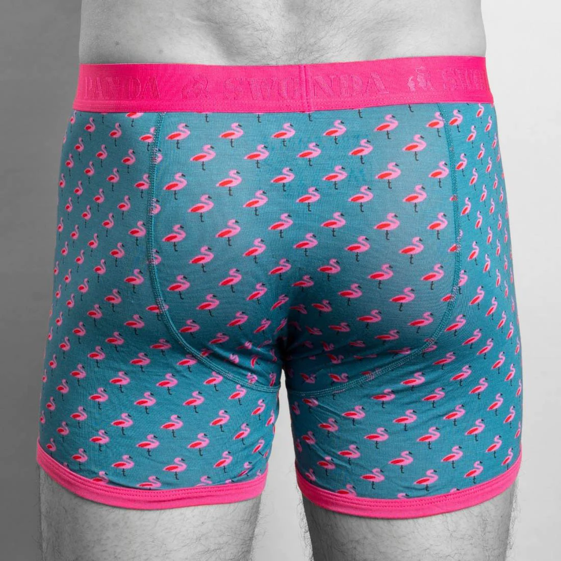 underwear-bamboo-boxers-flamingos-4_1800x1800 Swole Panda Bambus Herren Unterwäsche - Boxer Short - Türkis mit Pink Flamingos