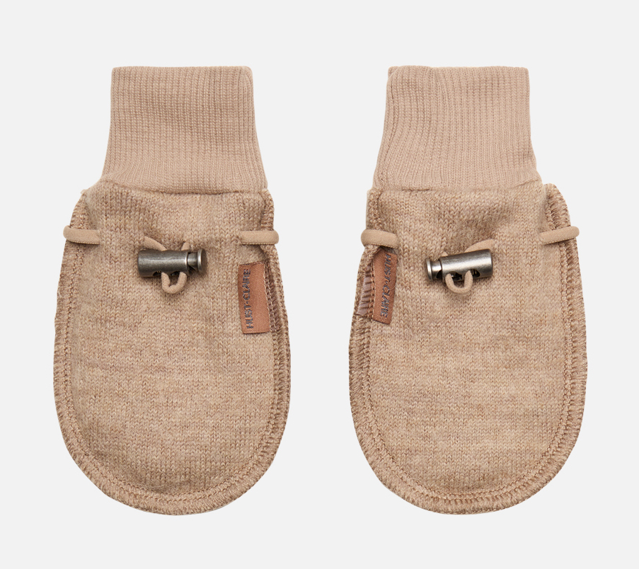 51356-wool-merino-ferri-handsker Hust & Claire Ferri Merinowolle Baby Fäustlinge - Beige