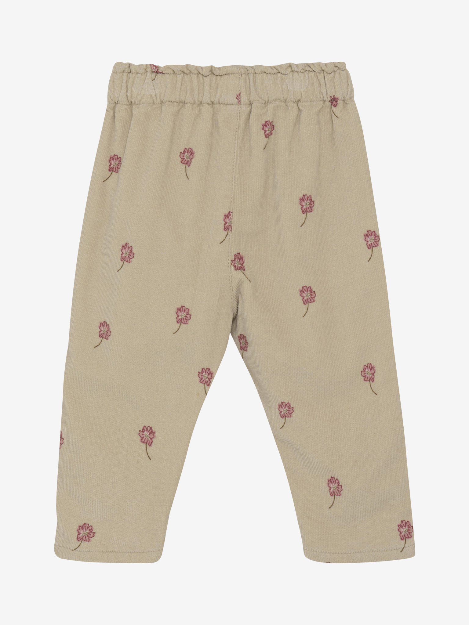 Minymo Baby Mädchen Cordhose - Oxford Tan/Braun mit Rosa Blumen Minymo Baby Mädchen Cordhose - Oxford Tan/Braun mit Rosa Blumen