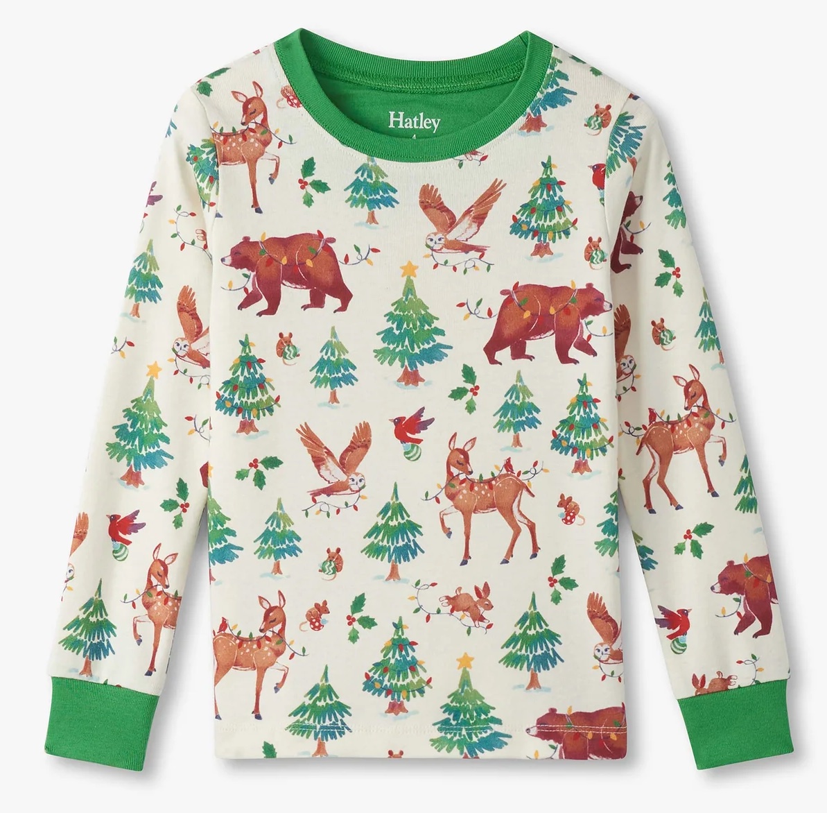 Hatley Langarm Pyjama Bio-Baumwolle Holiday Animals - Waldtiere Weihnachten Hatley Langarm Pyjama Bio-Baumwolle Holiday Animals - Waldtiere Weihnachten