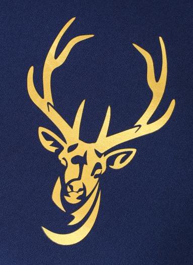 Moo´ilo Cleo Umhänge Crossbody Tasche mit Geldbeutel Hirsch in Navy und Gold - SALE Moo´ilo Cleo Umhänge Crossbody Tasche mit Geldbeutel Hirsch in Navy und Gold - SALE