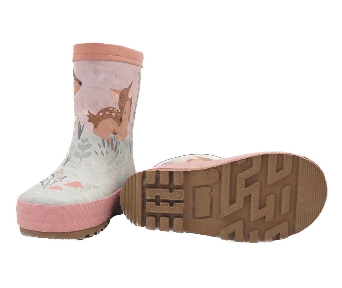 Maximo Gummistiefel Kleines Reh in Rosa mit Winterfutter + Reflekt 3M