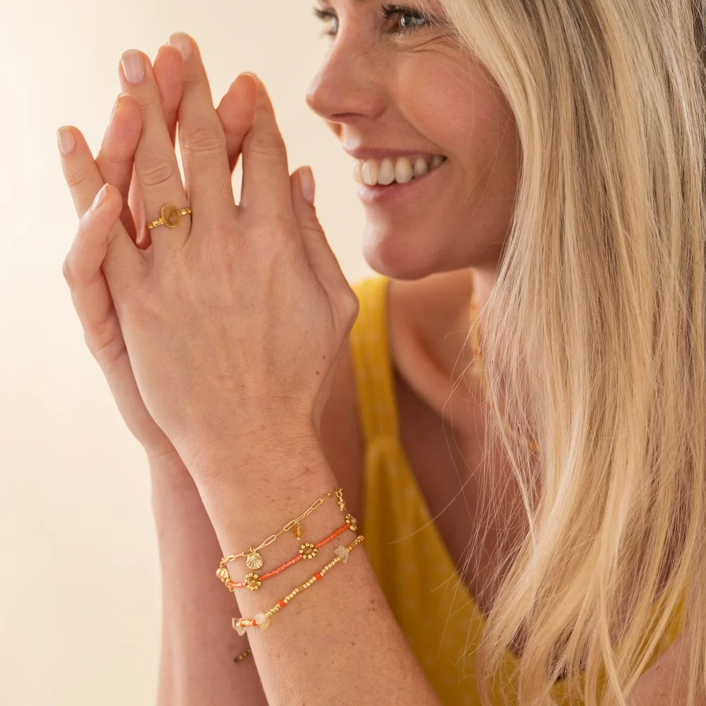 A Beautiful Story Flashy Citrin Karneol Armband 