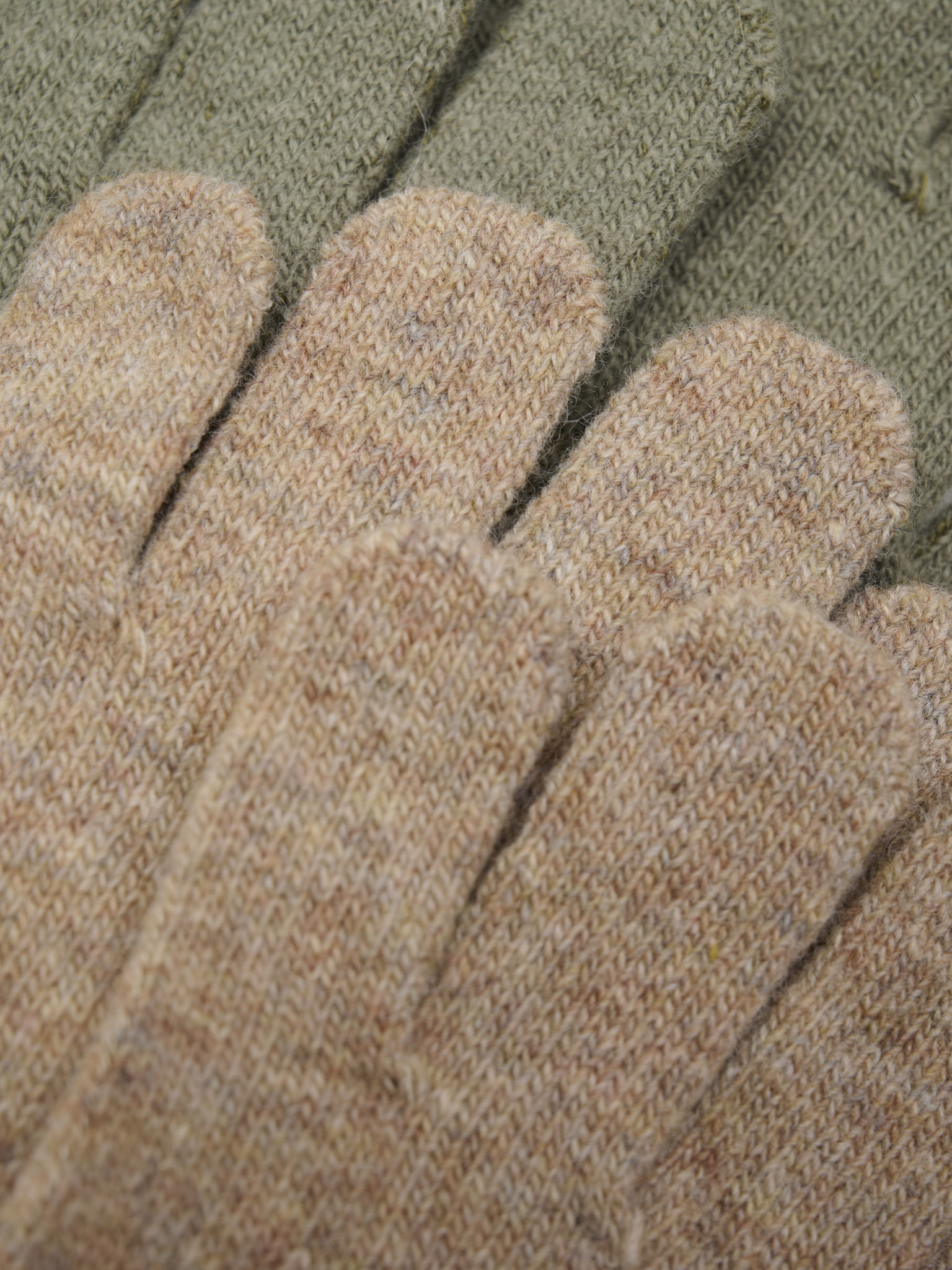 CeLaVi Woll-Fingerhandschuh 2er Pack in Overland Trek - Braun und Oliv