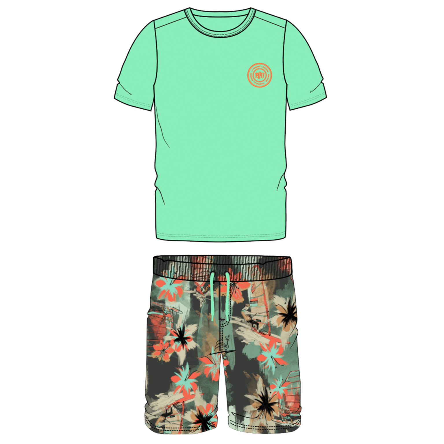 Vingino Warwan Schlafanzug in Mint - SALE