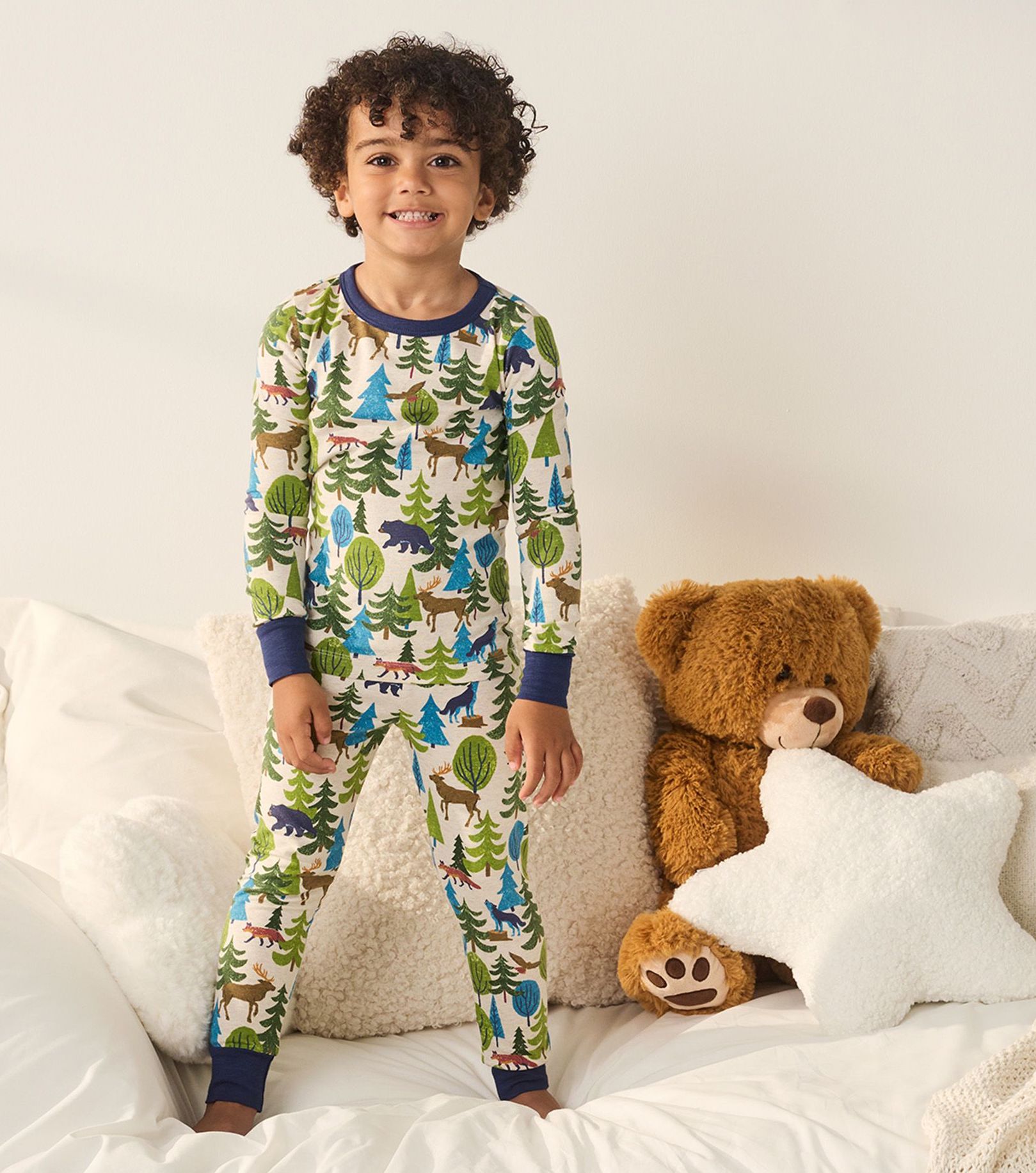 Hatley Langarm Pyjama - Waldtiere - Fuchs & Elch