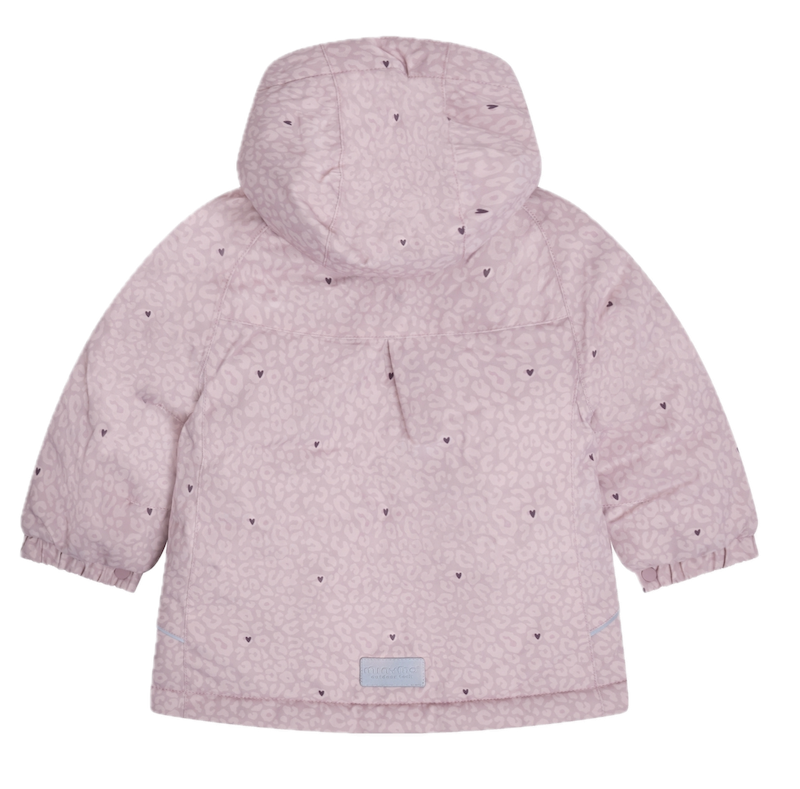 Minymo Winterjacke in Fawn Altrosa mit Leomuster Wasserdicht & Winddicht