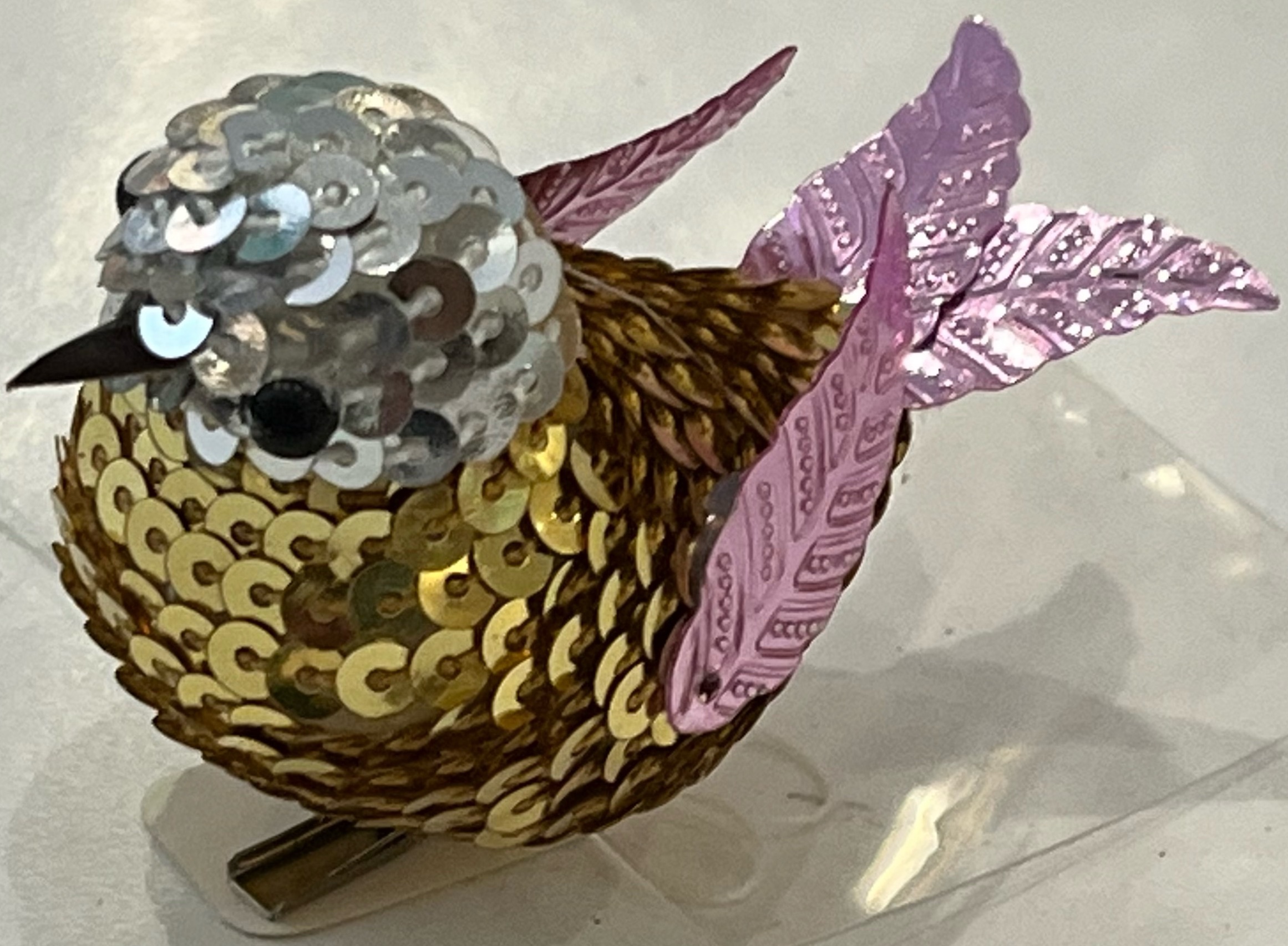 silber-gold-rosa Hoff Interieur Deko - Buntvögel zum Klammern - Farbauswahl