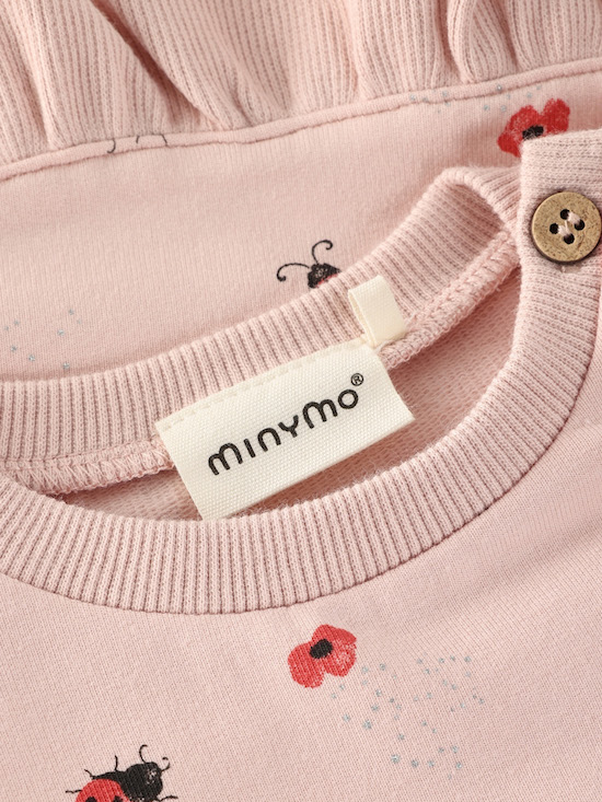 Minymo Sweatshirt in Peach Whip Rosa mit Marienkäfer Allover Minymo Sweatshirt in Peach Whip Rosa mit Marienkäfer Allover