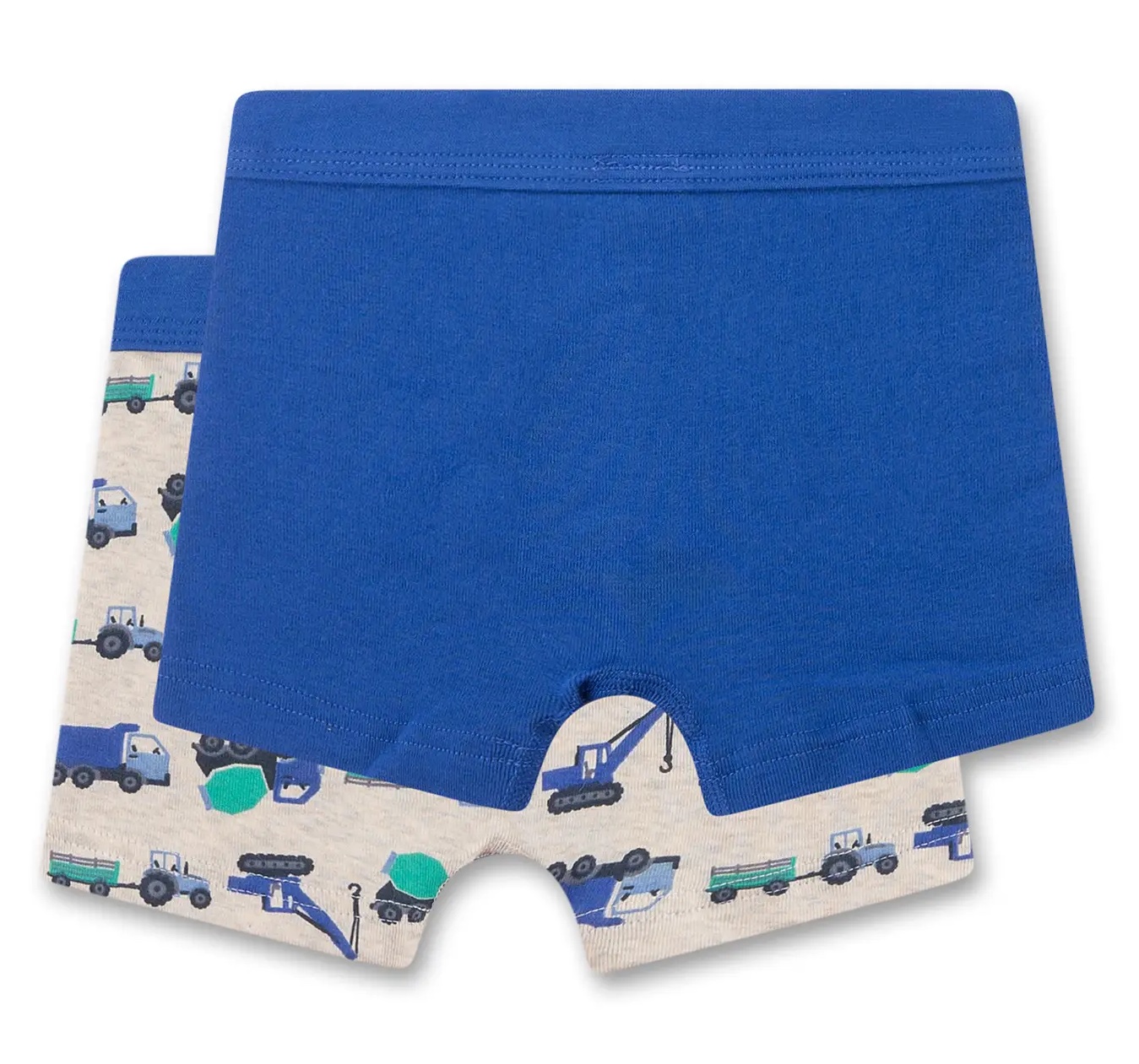 Sanetta Jungs Boxershorts 2er Set - Brilliant Blau & Baufahrzeuge Sanetta Jungs Boxershorts 2er Set - Brilliant Blau & Baufahrzeuge