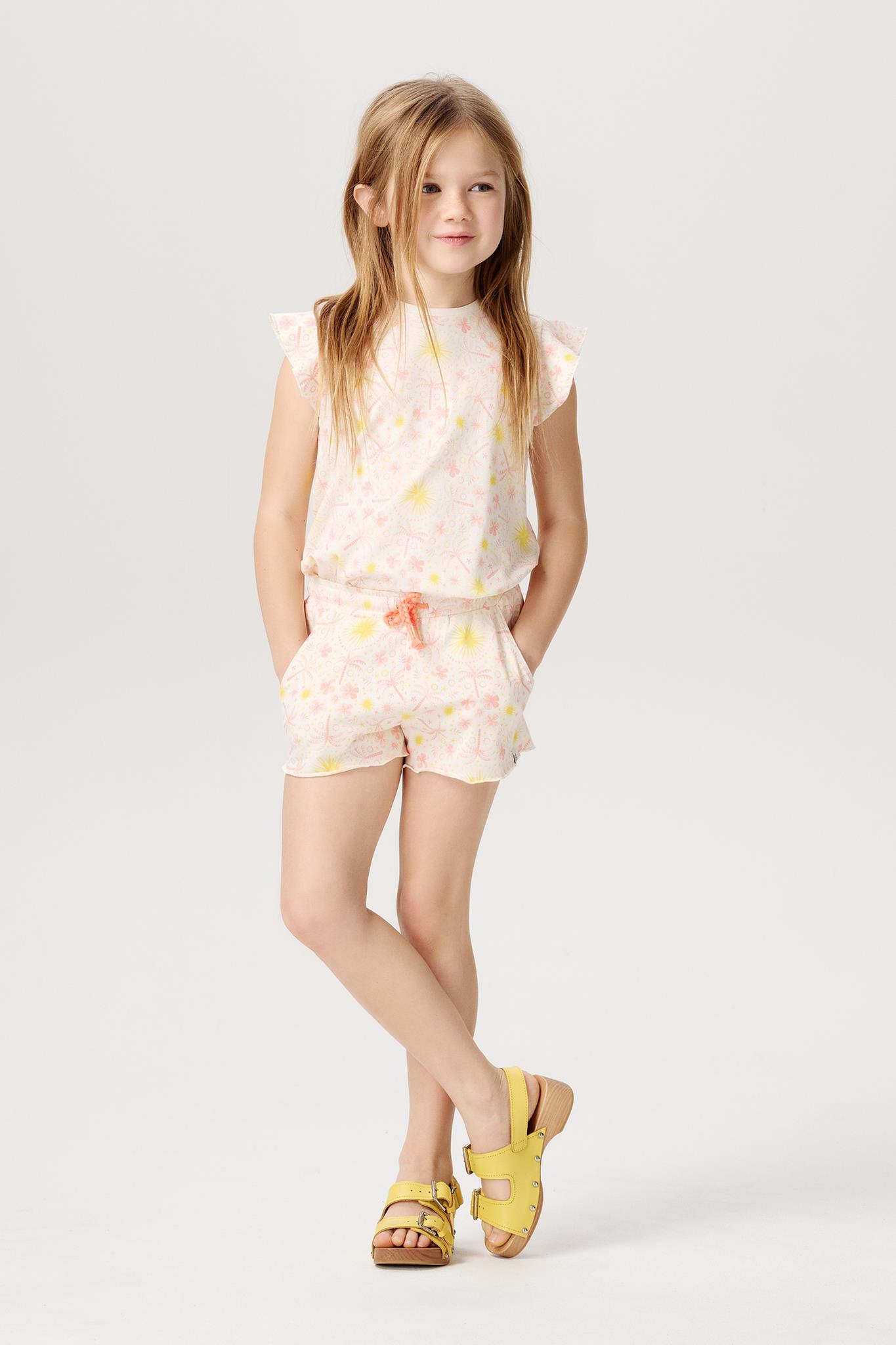 Noppies Baby Mädchen Short Entia - Whisper White & Coral Palmen - SALE