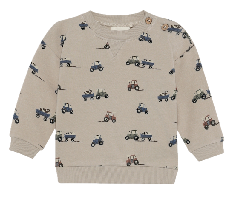 Minymo Sweatshirt mit Viskose in Beige - Traktoren