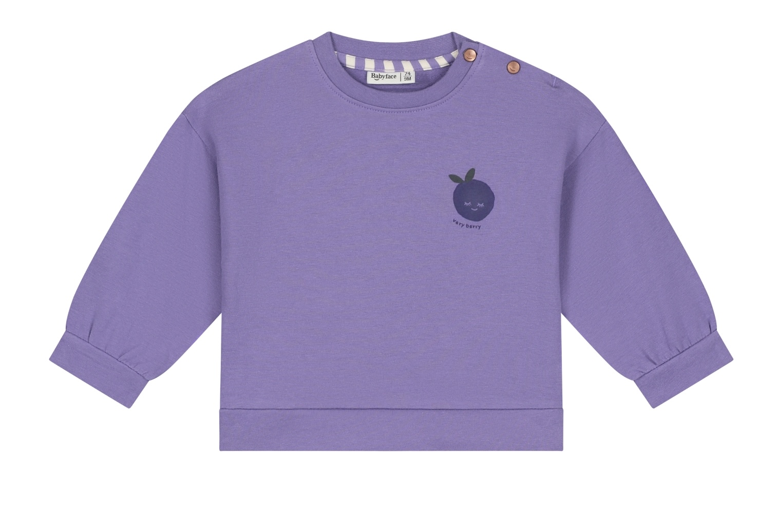Babyface Sweatshirt in Faded Plum Lila - Life is a Picnic Babyface Sweatshirt in Faded Plum Lila - Life is a Picnic