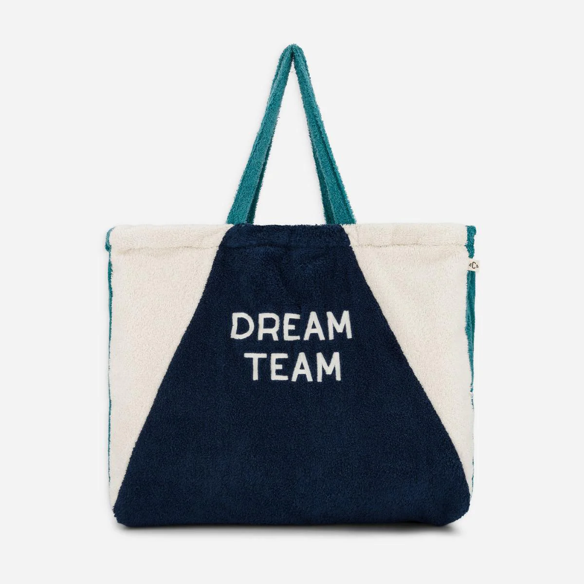 Chamaye Grand Cabas Frottee Beach Bag Strandtasche in Blau - Dream Team Chamaye Grand Cabas Frottee Beach Bag Strandtasche in Blau - Dream Team