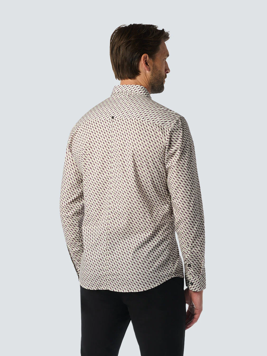 No Excess Hemd mit grafischem Muster - Aubergine