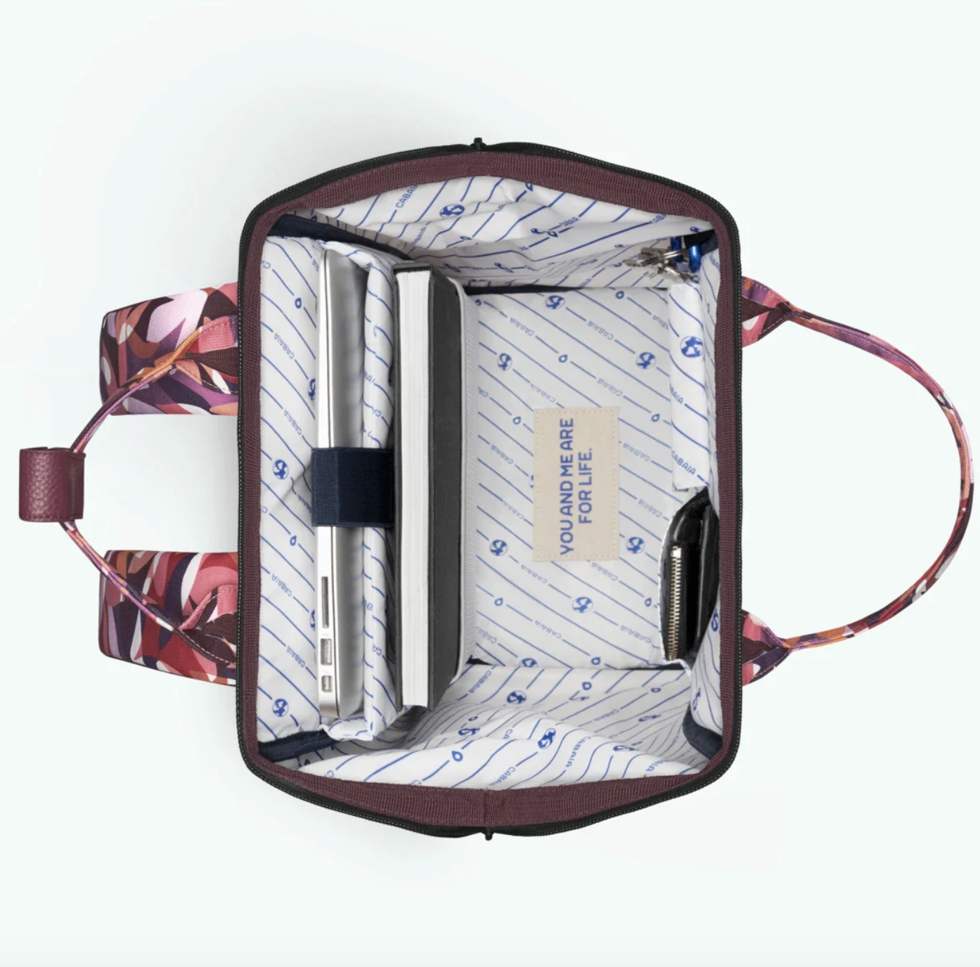 Cabaia Rucksack Montreuil Medium mit Laptop-Fach - Beerentöne gemustert - SALE Cabaia Rucksack Montreuil Medium mit Laptop-Fach - Beerentöne gemustert - SALE