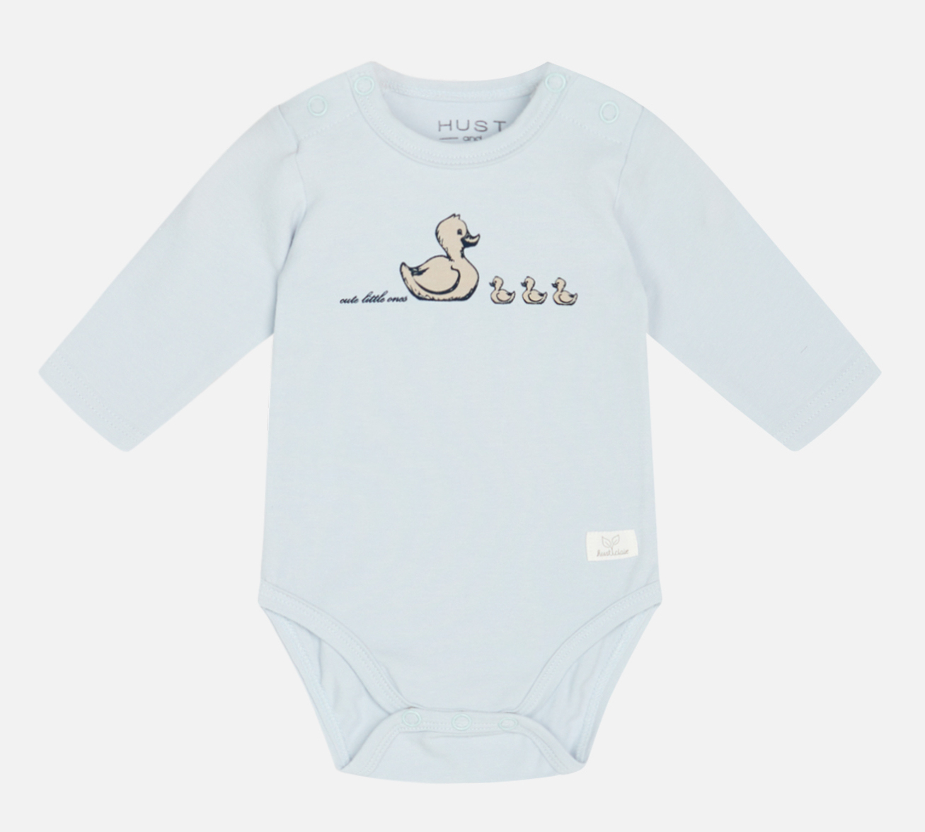 Hust & Claire Body Bebe Langarm Body in Hellblau - Enten