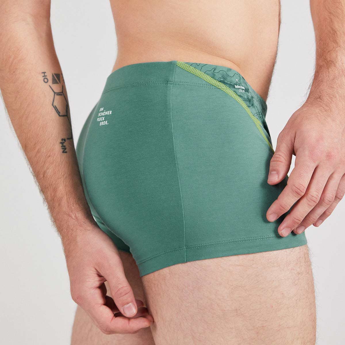 ESFE Alpine Bio-Wäsche Herren Boxer in Eucalyptus Grün - HAMMERSPITZE