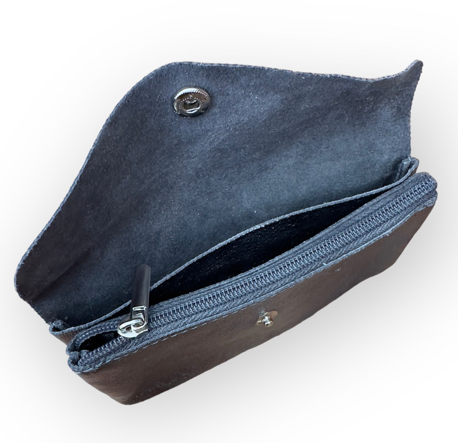 BFF Soft Leder Geldbeutel - Metalic Charcoal - Large