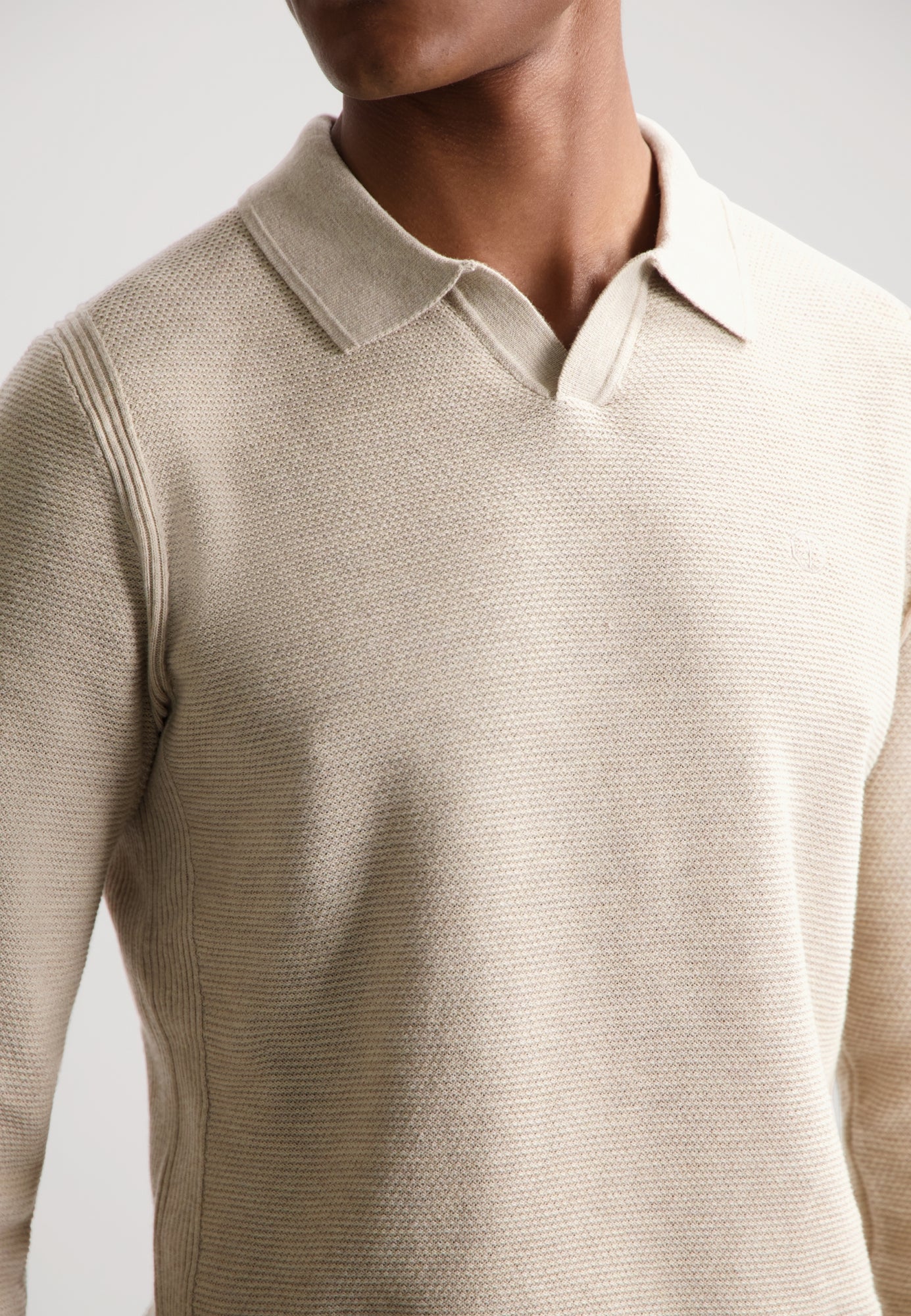 Dstrezzed Mercury Polo Strickpullover in Dessert Brown Beige - SALE Dstrezzed Mercury Polo Strickpullover in Dessert Brown Beige - SALE