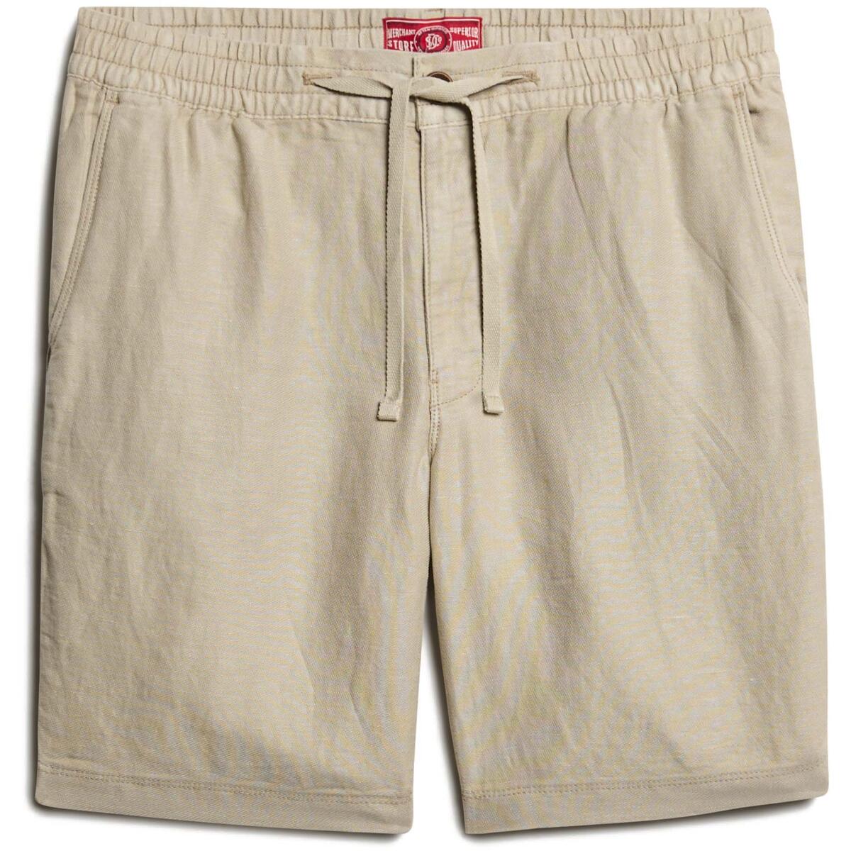 Superdry Herren Leinenshort in Abbey Stone/Beige Superdry Herren Leinenshort in Abbey Stone/Beige