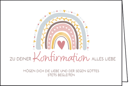 Edition Gollong Grußkarte - zur Konfirmation - Regenbogen Edition Gollong Grußkarte - zur Konfirmation - Regenbogen
