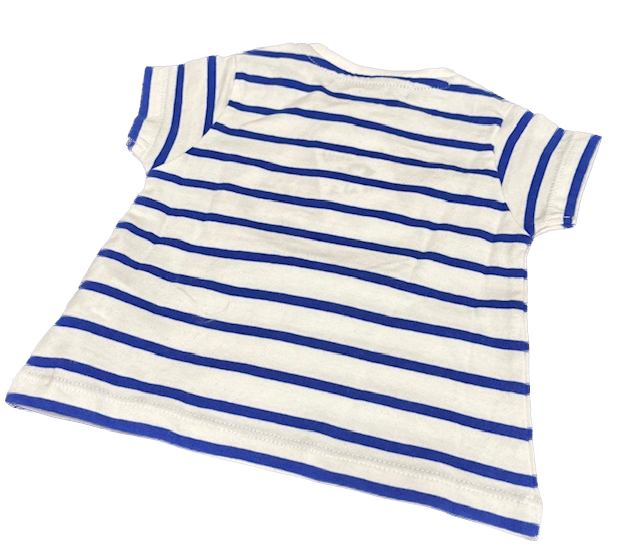 Weekend a la Mer Gauthier Kurzarm T-Shirt Blau Gestreift - Surfer Bus Weekend a la Mer Gauthier Kurzarm T-Shirt Blau Gestreift - Surfer Bus