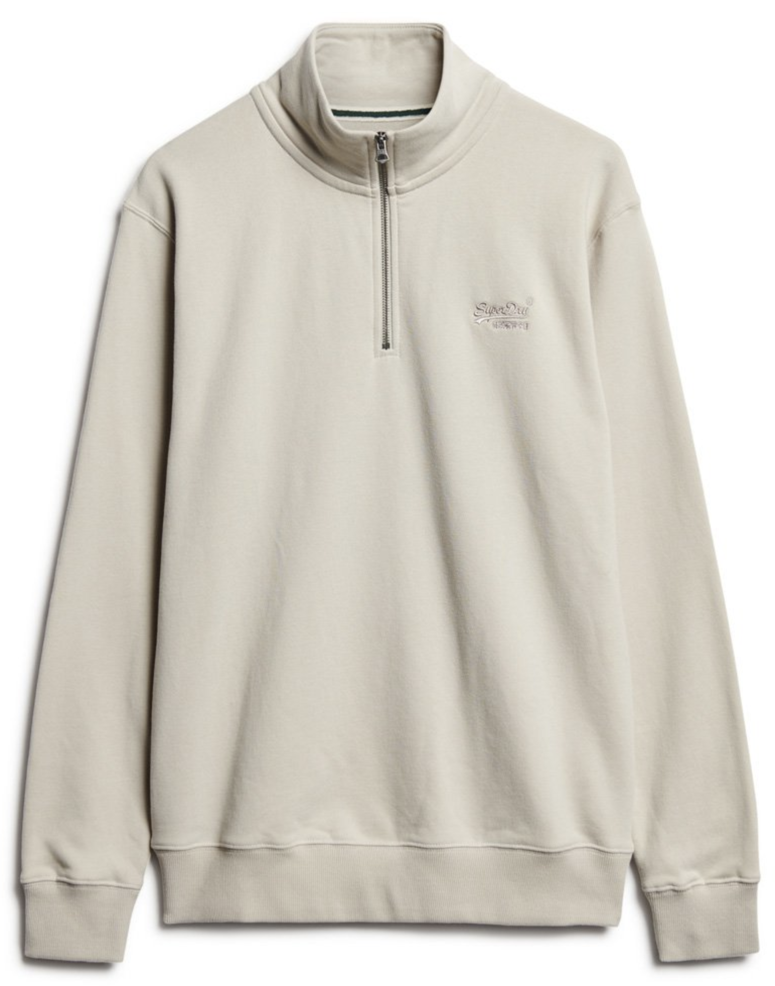 Superdry Herren Essential Logo Half-Zip in Beige