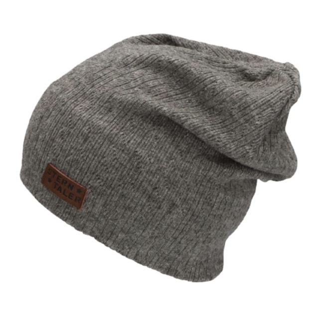 Sterntaler Beanie Strickmuster mit Zopfmuster in Grau