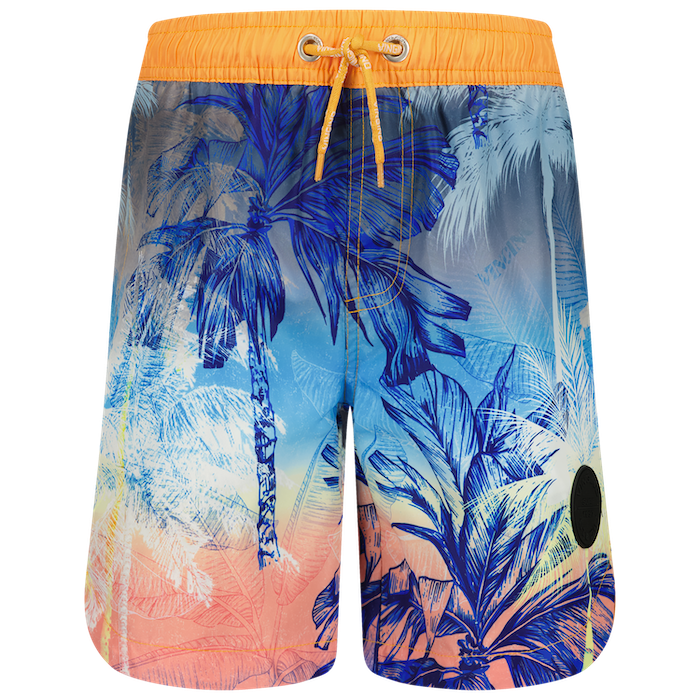 SS24KBN77504_Xivo_Dark-Blue_FRONT Vingino Xivo Badehose Multifarbe Palmen