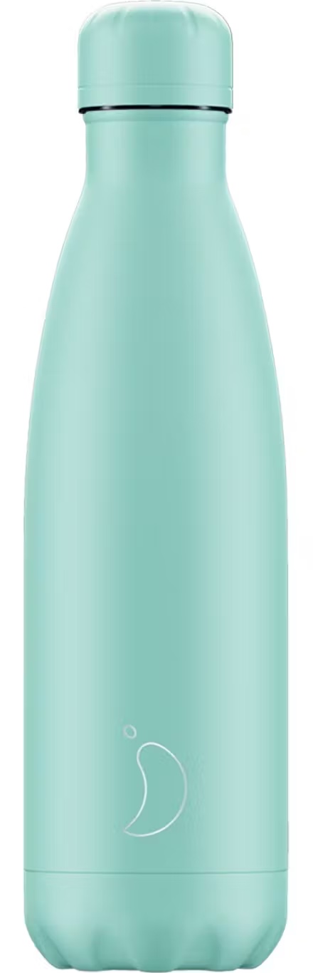 Chillys Edelstahl Thermos Flasche - Monochrome Pastell Mint Grün - 500 ml