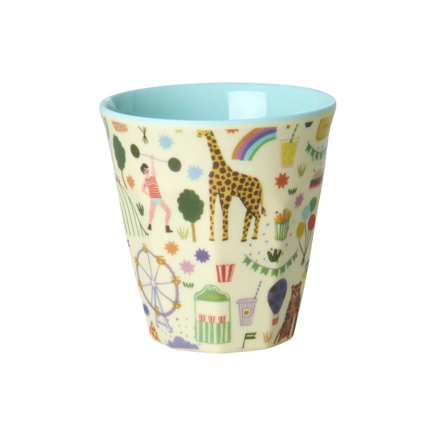 RICE Kleine Kinderbecher - Zirkus Fun Fair Print - Mint - Small 160 ml RICE Kleine Kinderbecher - Zirkus Fun Fair Print - Mint - Small 160 ml
