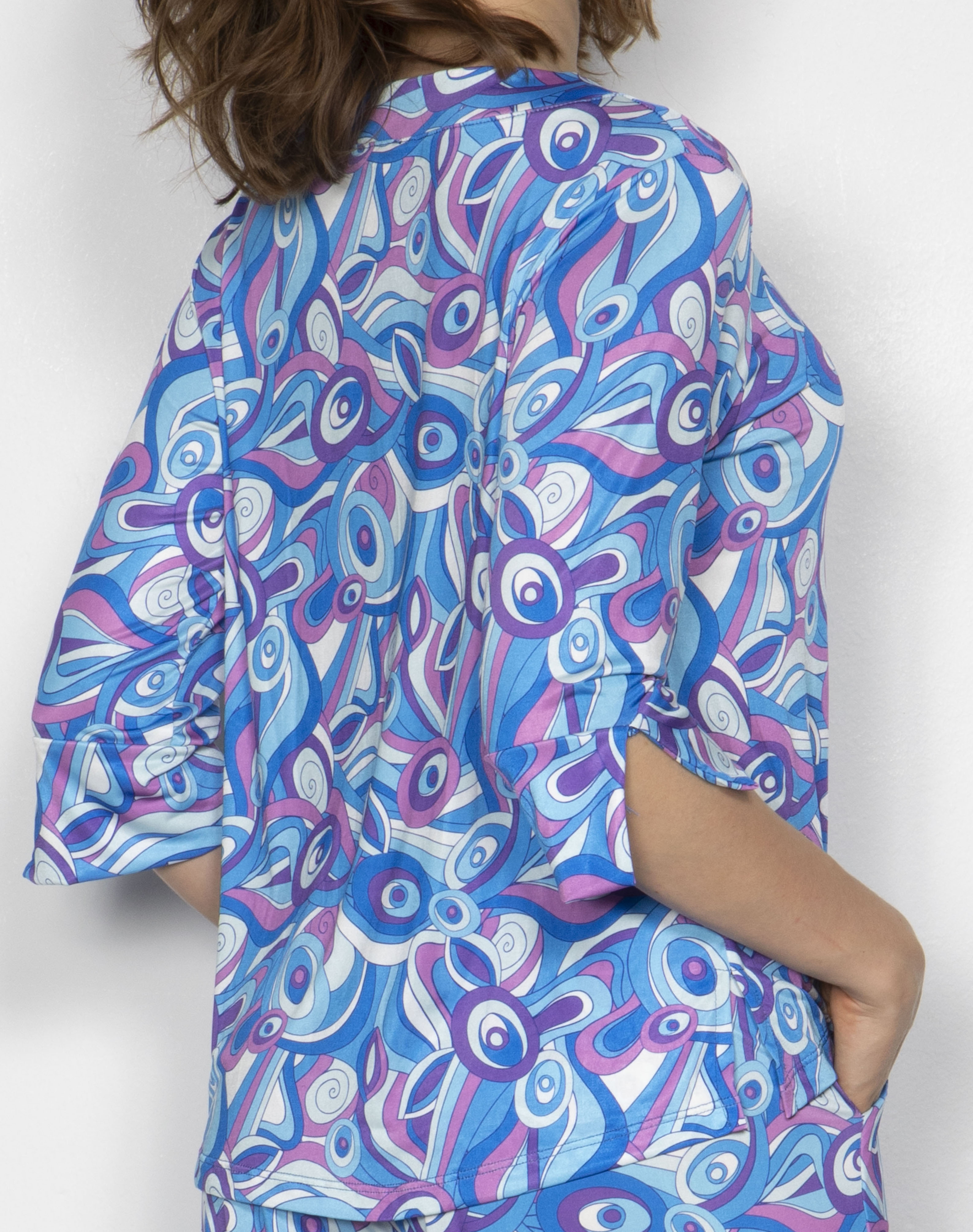 Marivie-Bluse-3 Marivie Honey! Top in Blau/Lila - Wellen