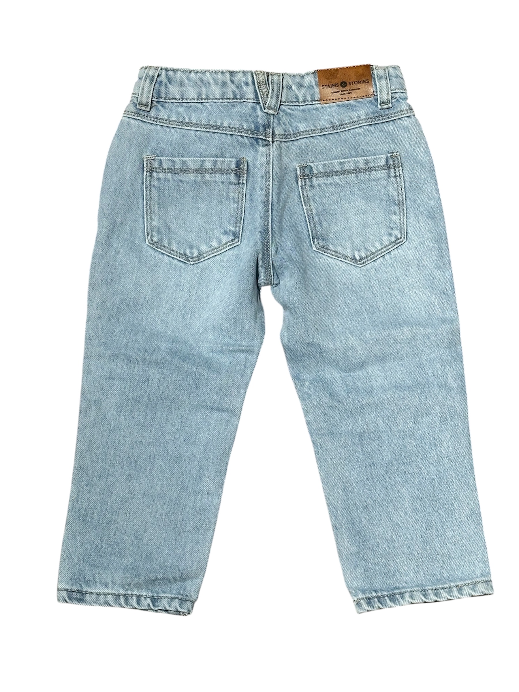 Babyface Stains & Stories Wide Leg Jeans in Light Blue Denim - Hellblau