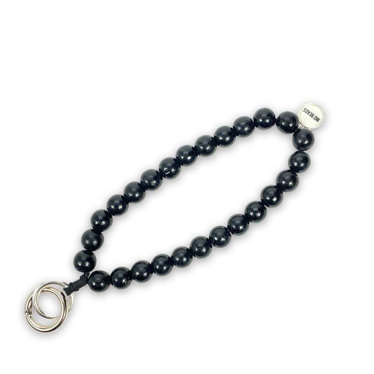 Mo Beads Holzperlen Schlüsselkette & Handykette - Schwarz