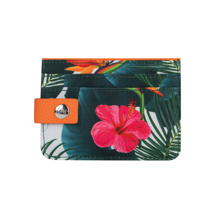 Cabaia Mini Wallet Kartenetui - BURJ KHALIFA in Orange mit Blätter - SALE