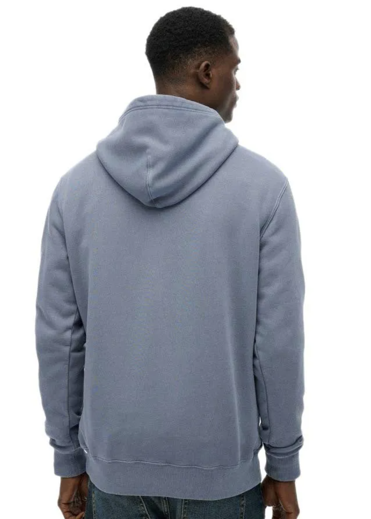Superdry Herren Kapuzenpullover Micro Logo in Blau/Grau Superdry Herren Kapuzenpullover Micro Logo in Blau/Grau