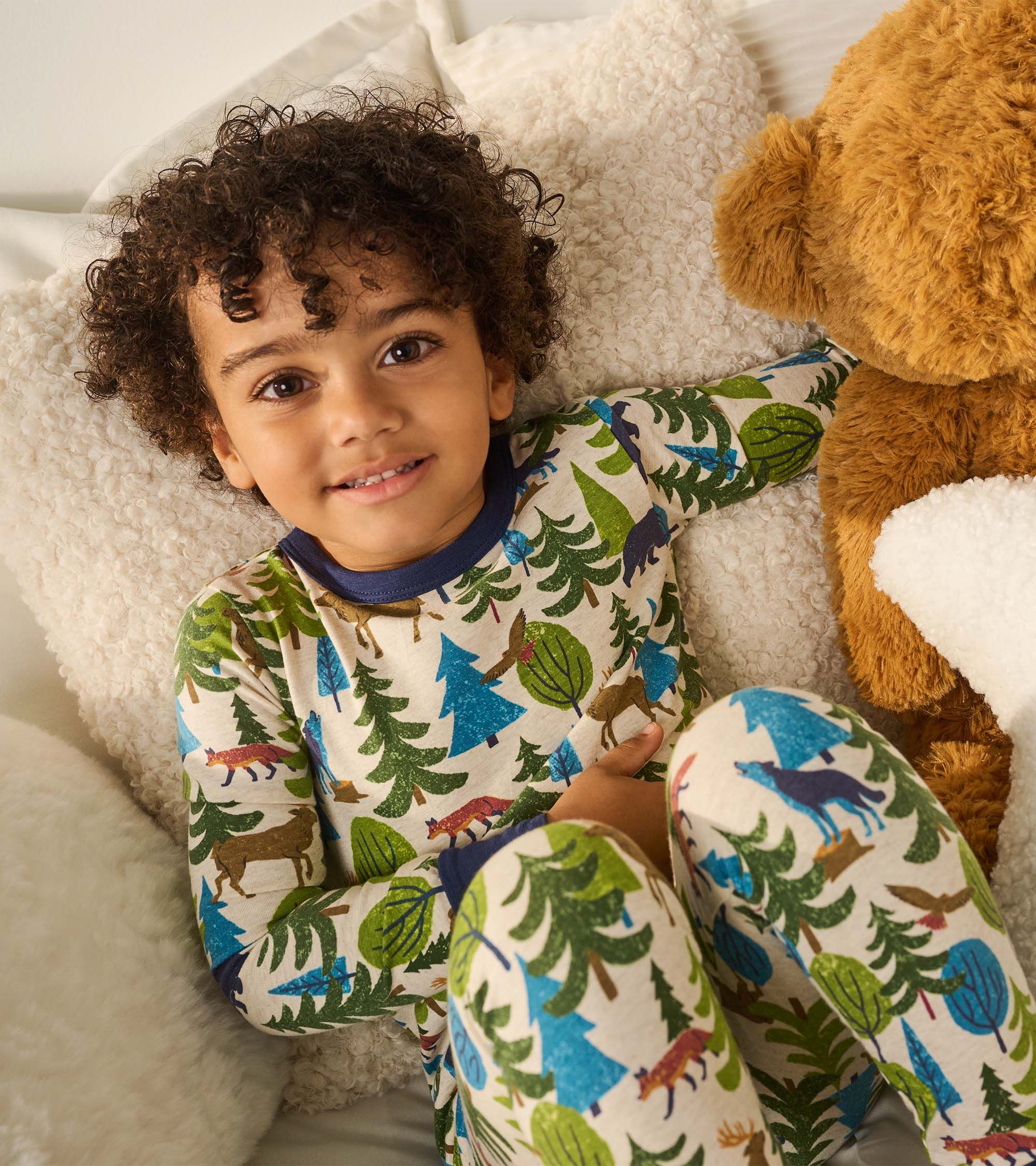 Hatley Langarm Pyjama - Waldtiere - Fuchs & Elch