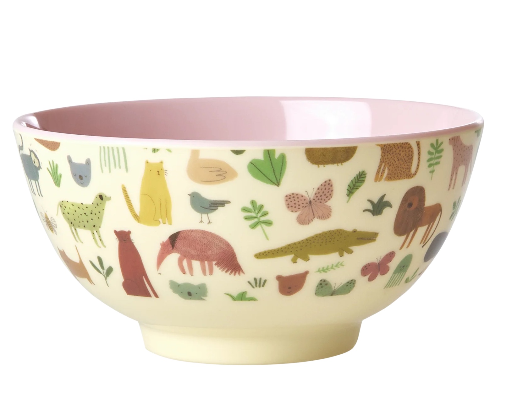 RICE Melamin Schüssel Medium - Melamin Schüssel - Hellrosa - Sweet Jungle Print