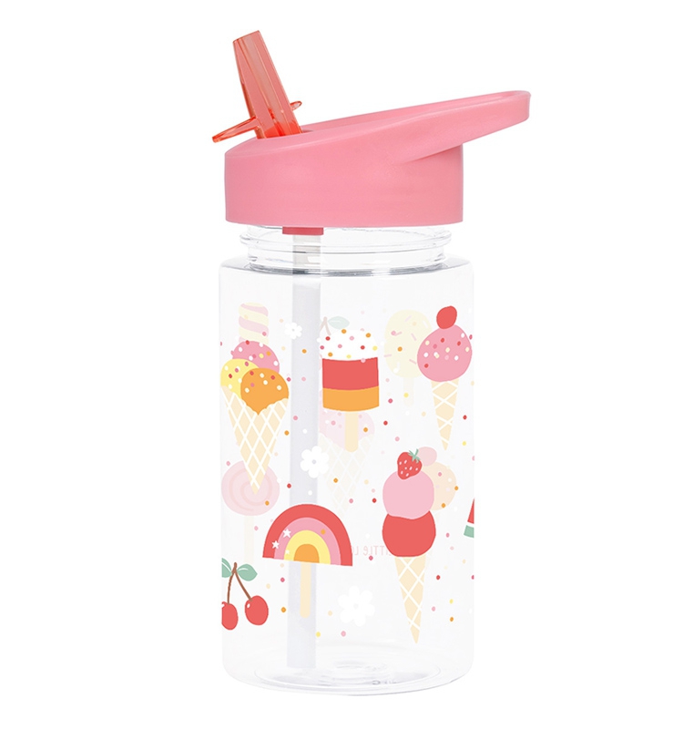 A Lovely Little Company Trinkflasche mit Strohhalm - Eis