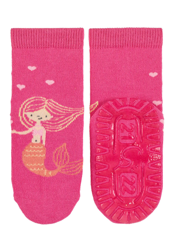 Sterntaler Fliesen Flitzer Stoppersocken Glitzer in Pink - Meerjungfrau